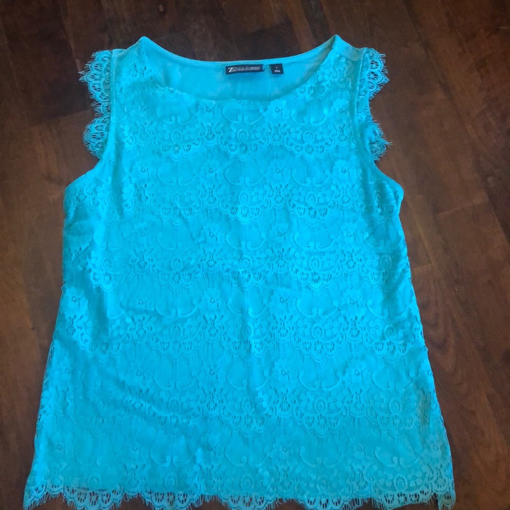 Turquoise Detailed Tank Top